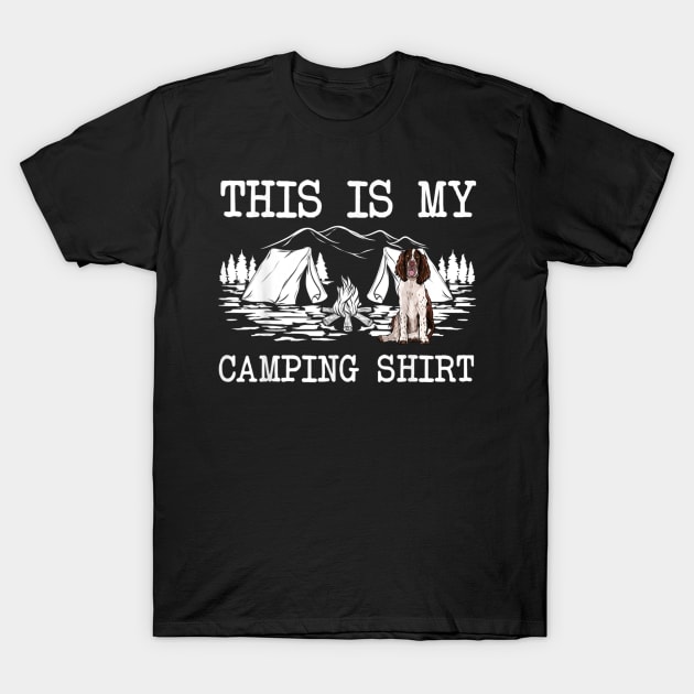 Campfire english springer spaniel dog T-Shirt by loehmanet